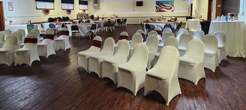 American Legion Post 251 Georgia hall with decorative chairs